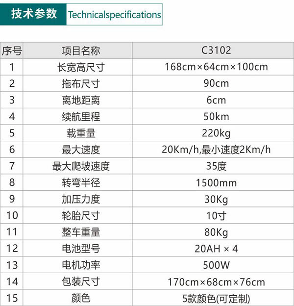 电动酒泉尘推车C3102
